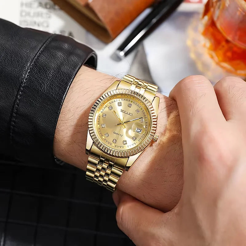 1PC Men's Watch Business Men's Watch with Date Function Alloy Material