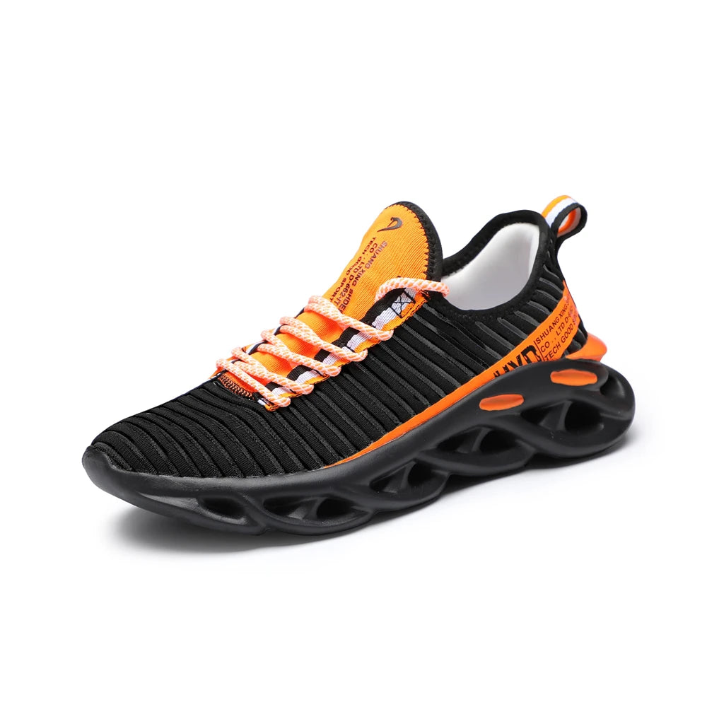 Men's Running Shoes Mesh Knitted Breathable Anti-Slippery Ultralight Multicolored Sneakers Male Outdoor Jogging Size 39-48