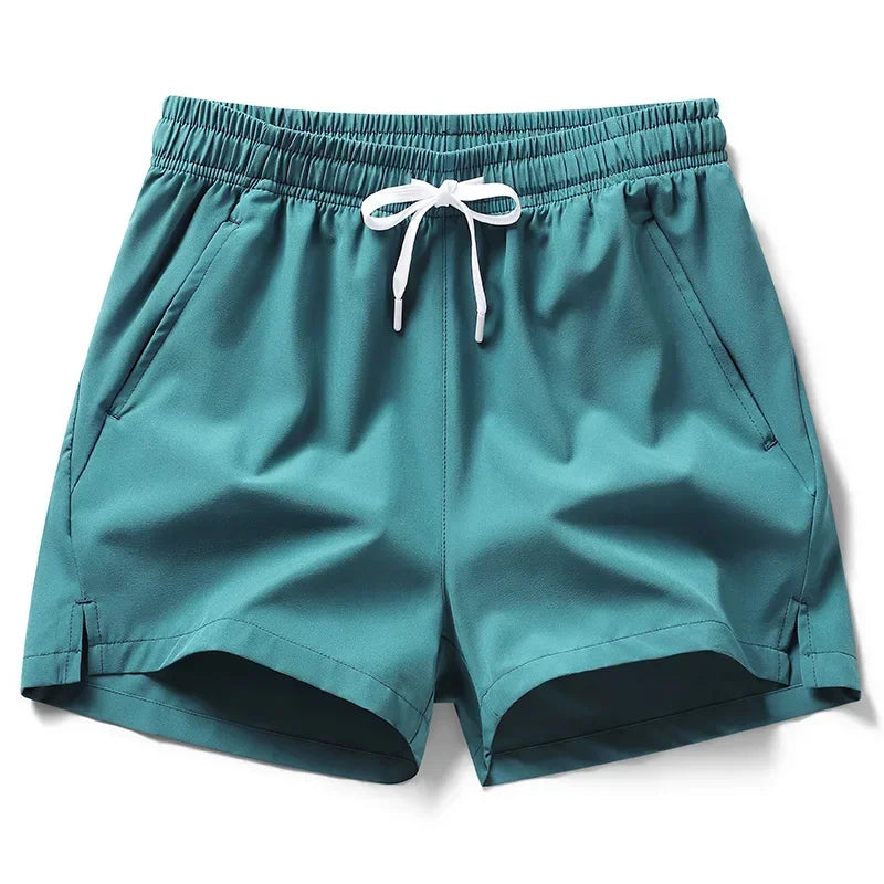 New Mens Fitness Lightweight Sweatpants Summer Casual Pockets Shorts Basic Solid Color Short Pants Jogging Beach Shorts Men