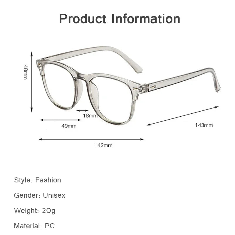 Anti Blue Light Computer Myopia Glasses Women Men Ultralight Clear Transparent Nearsight Eye Glasses Diopter -1.0 -3.0