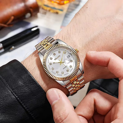 1PC Men's Watch Business Men's Watch with Date Function Alloy Material