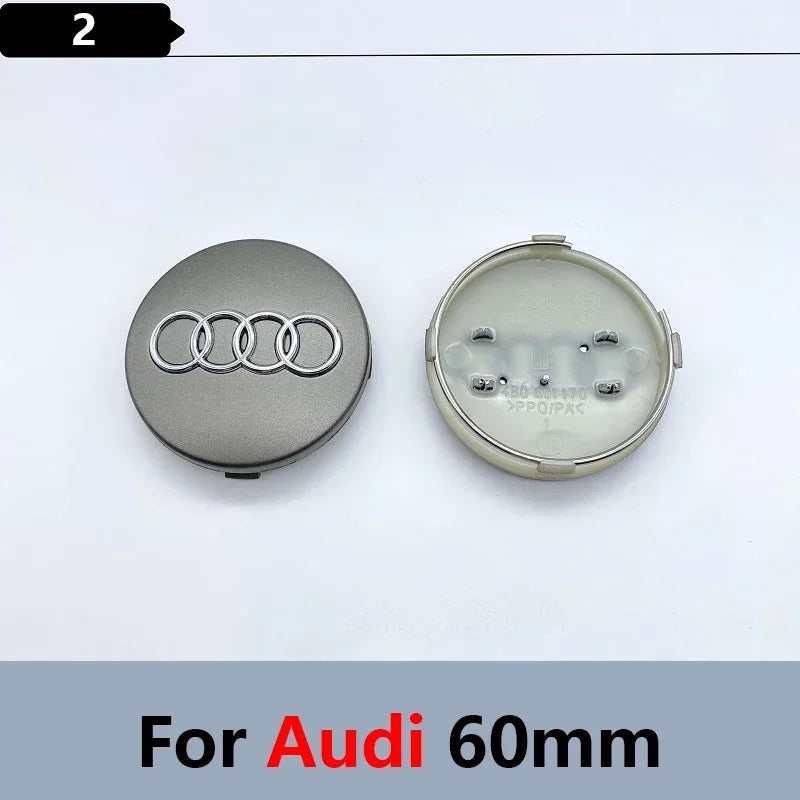 4pcs 60mm 61mm 68mm 69mm Car Styling Wheel Center Cap Hub Covers Badge 4B0601170 For Audi A3 A4 A5 A6 A7 A8 S4 S6 Accessories