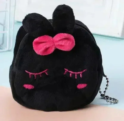 Animal Shape Plush Coin purse Headphone Bag Zipper Money Duck Women Coin Wallet Bag Kawai Card Key Money Coin Purse Bags Gift