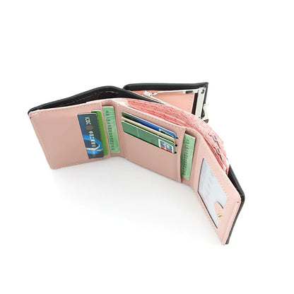 Small Women Wallet loving heart Short Women's Wallet Card Holder Girls Mini Woman Fashion Lady Coin Purse for Female Clutch Bag