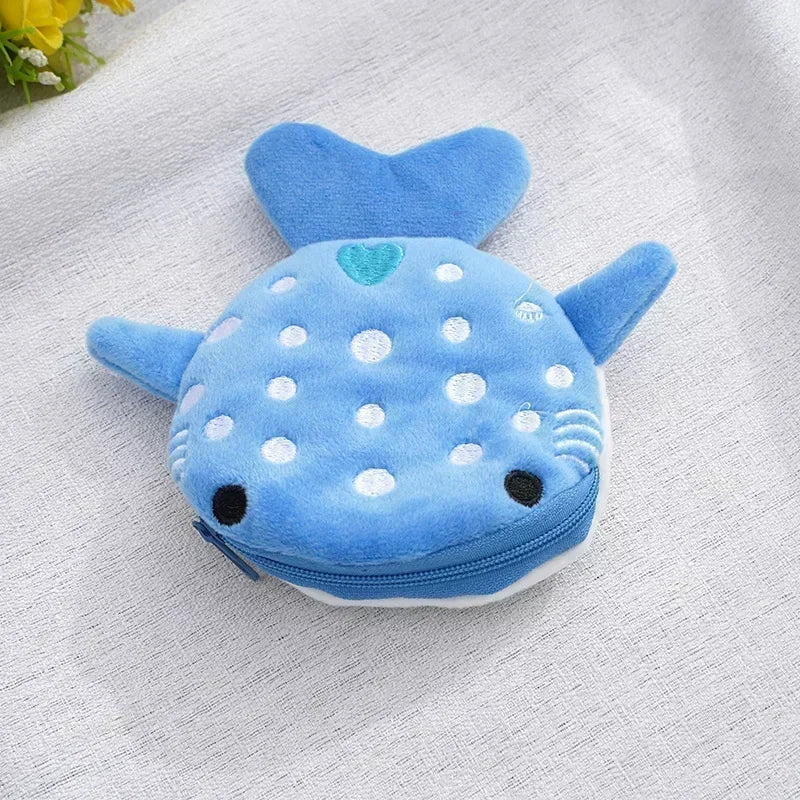 Animal Shape Plush Coin purse Headphone Bag Zipper Money Duck Women Coin Wallet Bag Kawai Card Key Money Coin Purse Bags Gift