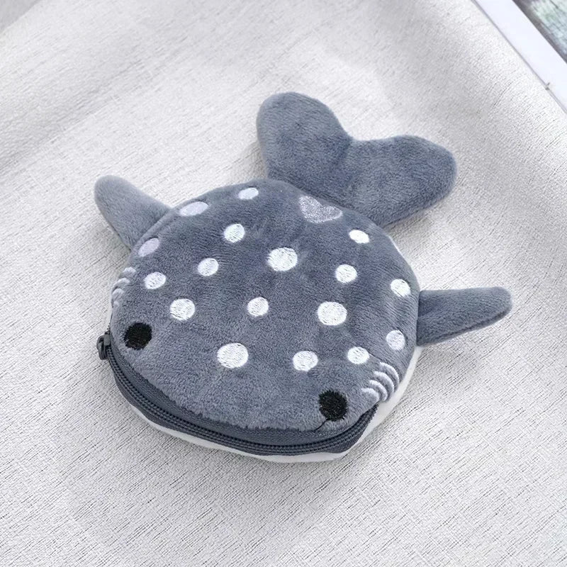 Animal Shape Plush Coin purse Headphone Bag Zipper Money Duck Women Coin Wallet Bag Kawai Card Key Money Coin Purse Bags Gift