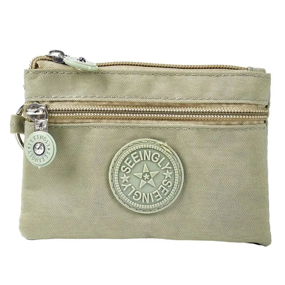 2023 New Durable Canvas Money Coin Purse with Key Ring Waterproof Wear-resistant Wallet Money Bag Male Female Credit Card Holder