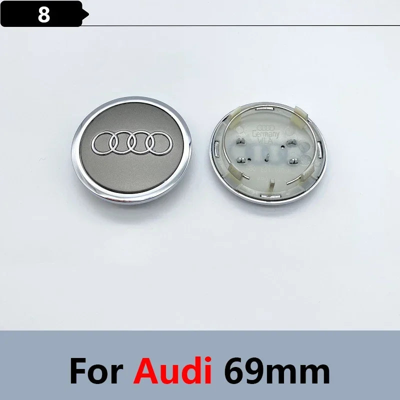 4pcs 60mm 61mm 68mm 69mm Car Styling Wheel Center Cap Hub Covers Badge 4B0601170 For Audi A3 A4 A5 A6 A7 A8 S4 S6 Accessories