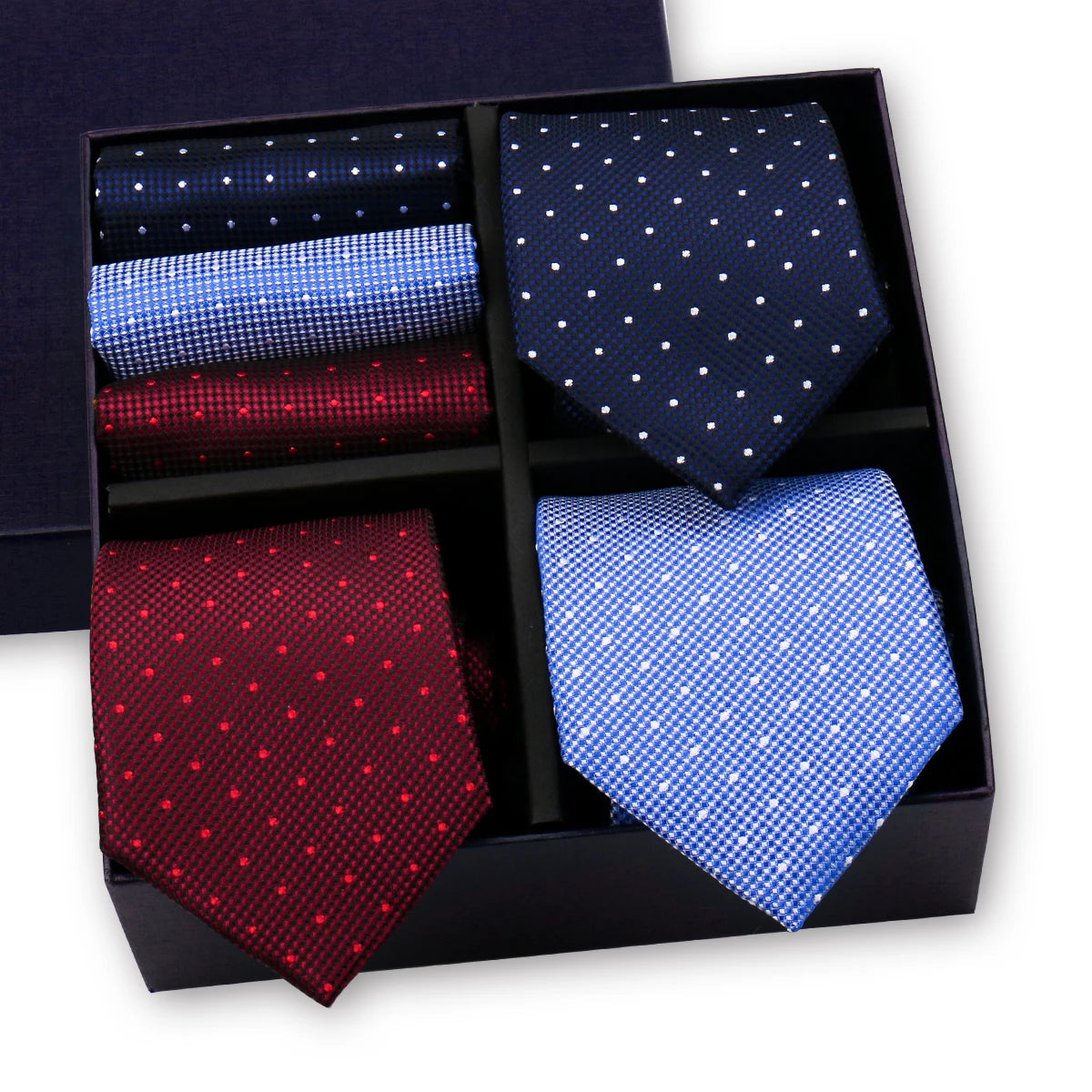 Luxury Men's Tie 3 Sets In Gift Box Paisley Striped Necktie Handkerchief For Men Gravata Wedding Formal Clothing Accessories