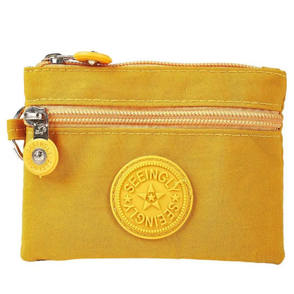 2023 New Durable Canvas Money Coin Purse with Key Ring Waterproof Wear-resistant Wallet Money Bag Male Female Credit Card Holder