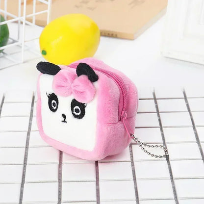 Animal Shape Plush Coin purse Headphone Bag Zipper Money Duck Women Coin Wallet Bag Kawai Card Key Money Coin Purse Bags Gift