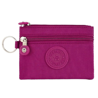 2023 New Durable Canvas Money Coin Purse with Key Ring Waterproof Wear-resistant Wallet Money Bag Male Female Credit Card Holder