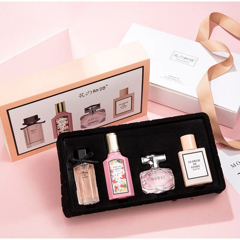 Luxury Freesia Women's Perfume Set, Fresh Natural Long-lasting Eau De Toilette Charm Set Natural Long-lasting Deodorant Gift Box