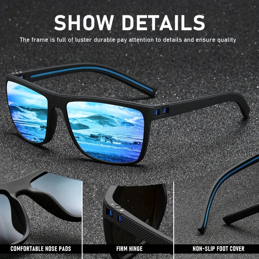 1/2PCS Sunglasses Men Polarized Women UV400 Sun Glasses Fishing Goggles Outdoor Sport Eyewear