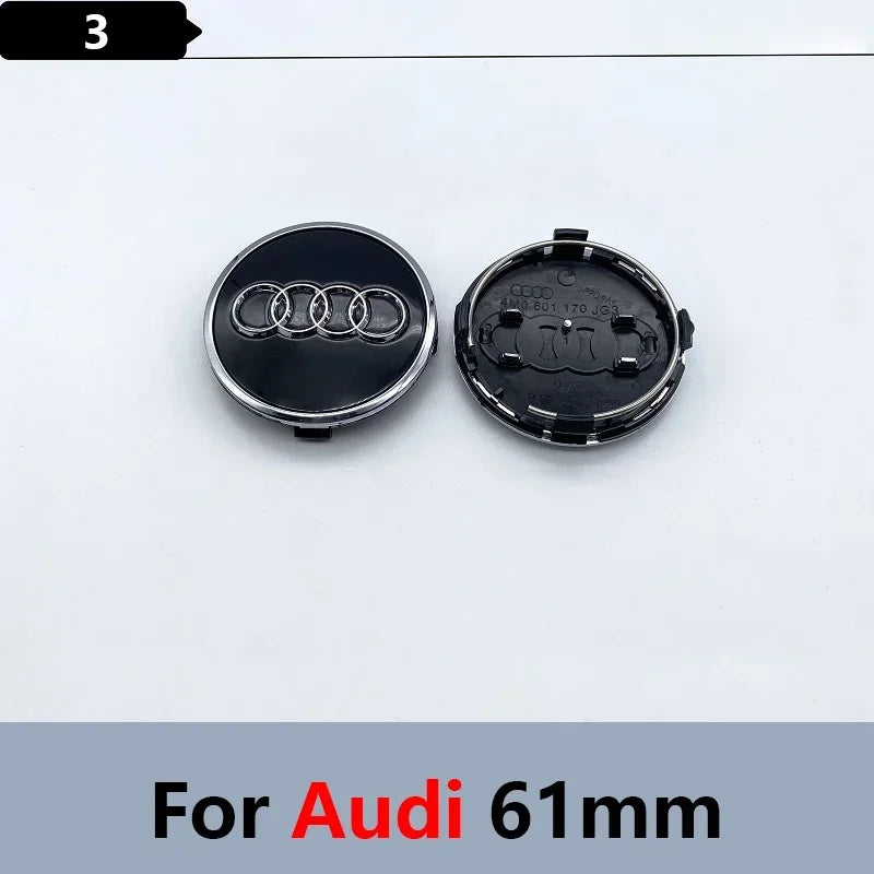 4pcs 60mm 61mm 68mm 69mm Car Styling Wheel Center Cap Hub Covers Badge 4B0601170 For Audi A3 A4 A5 A6 A7 A8 S4 S6 Accessories