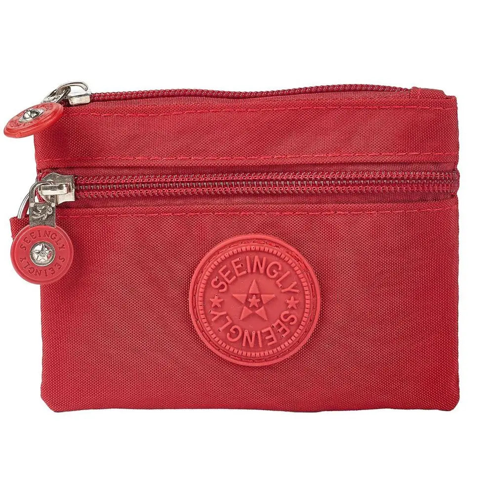 2023 New Durable Canvas Money Coin Purse with Key Ring Waterproof Wear-resistant Wallet Money Bag Male Female Credit Card Holder