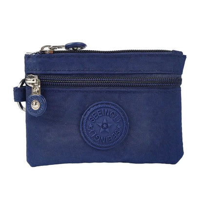 2023 New Durable Canvas Money Coin Purse with Key Ring Waterproof Wear-resistant Wallet Money Bag Male Female Credit Card Holder